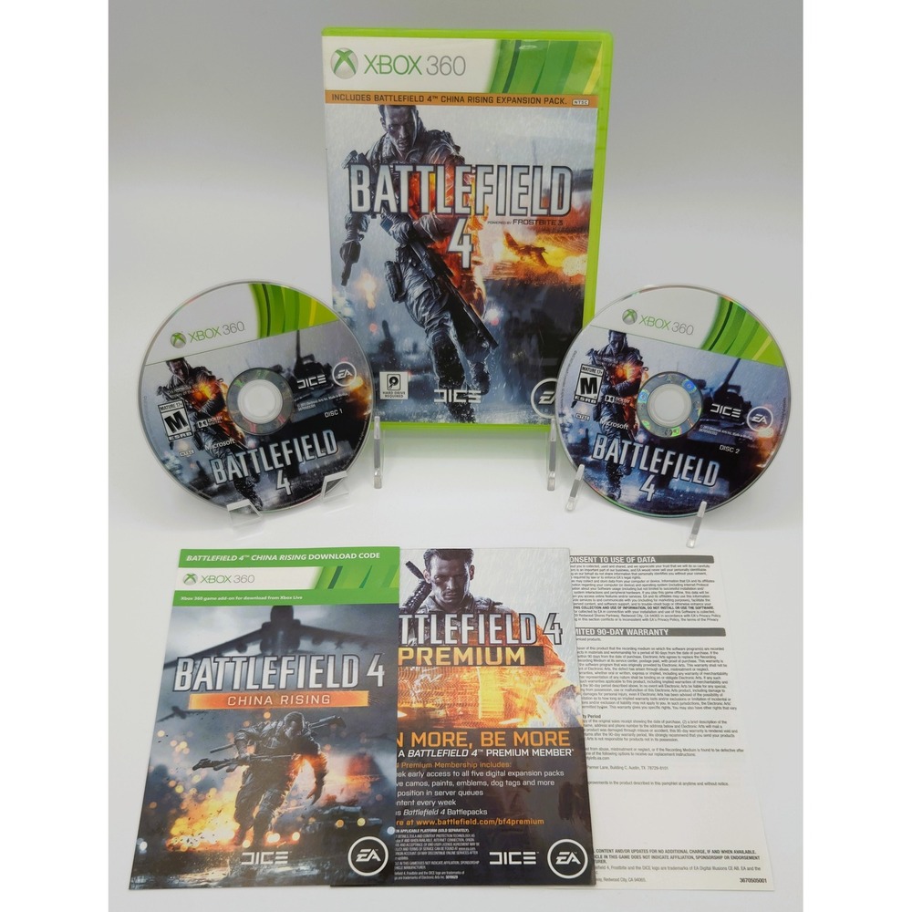 Battlefield 4 - Limited Edition- Xbox 360 - CIB - 2-Disc Set w/ Inserts - Tested